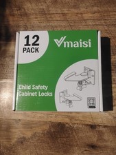 Cabinet Locks Child Safety Latches Baby Proof Lock Drawer Door 12 Pcs White
