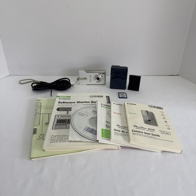 Canon PowerShot SD10 Digital ELPH Camera Silver 4MP w/Batt,Chger,Manual-Tested
