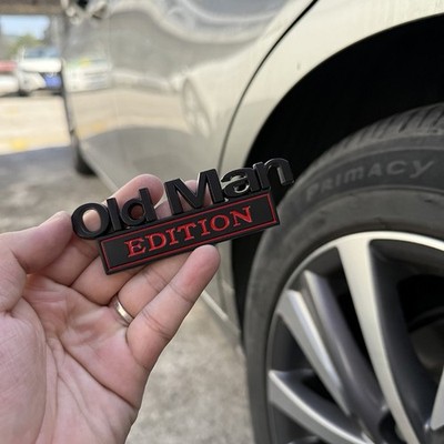 Car 3D Metal Chrome Sticker Emblem OLD MAN EDITION Badge Logo Car Trunk Body-y