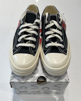 Comme des Garçons Play x Converse Chuck 70 Low Black Men s 6/Women s 8-New W/Box