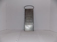 Vintage 13" Single Plane Metal Grater with Handle – Kitchen Utensil – Used