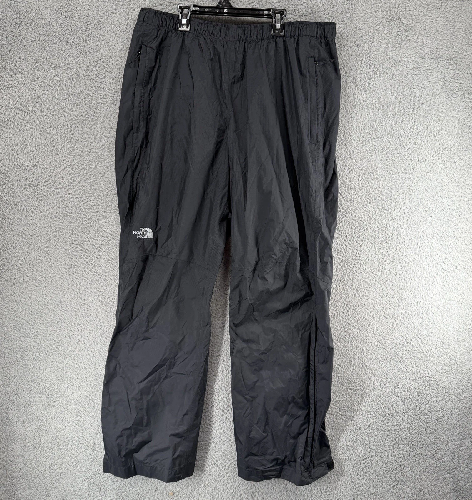 The North Face Over Pants Mens XXL Black Elastic Waist Waterproof Ski Hiking F9