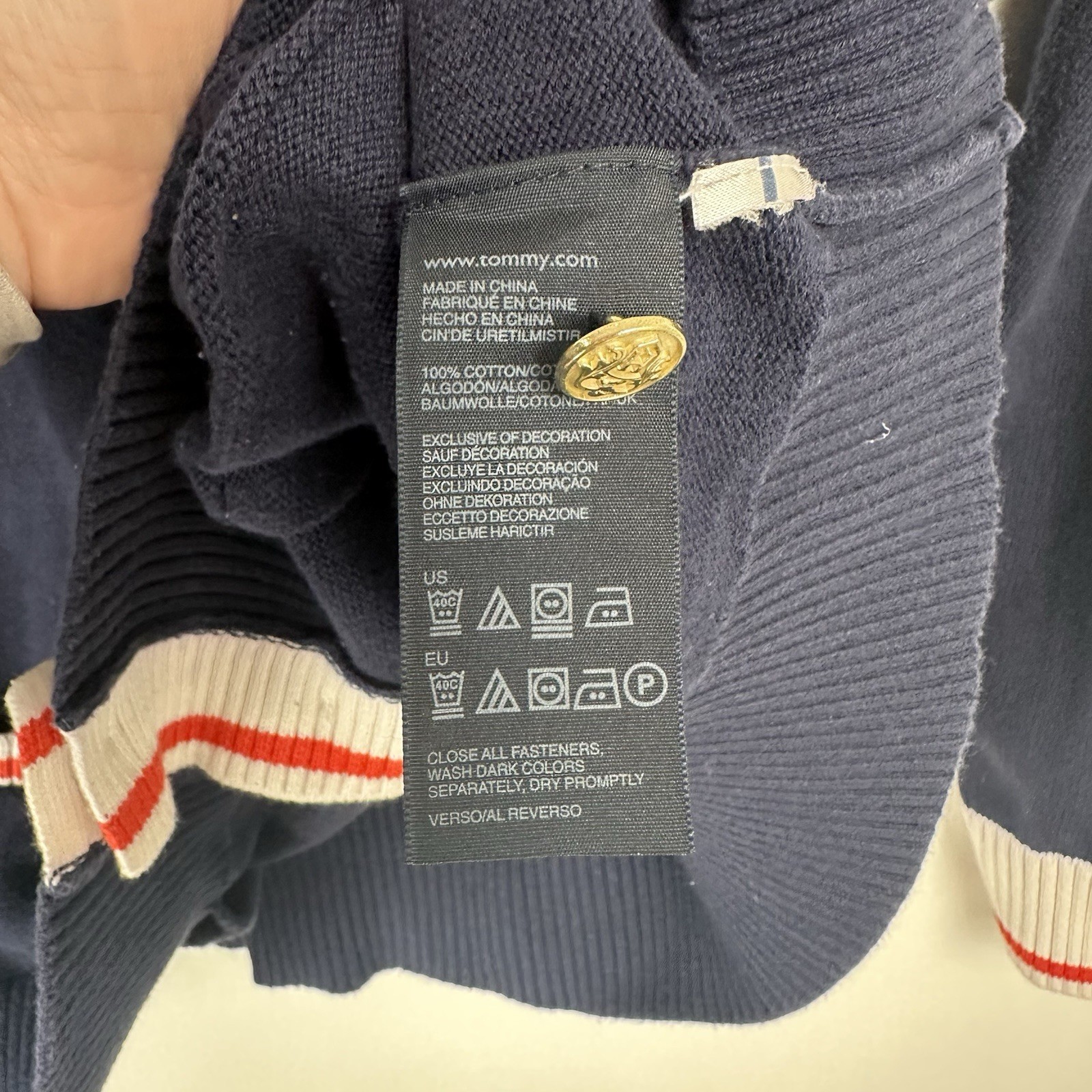 Tommy Hilfiger Women's Cardigan Size XXL Navy Blue Preppy Heritage Collegiate thumbnail 9