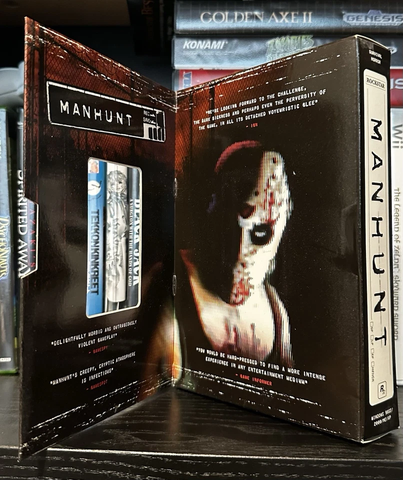 Manhunt (PC, 2004) CIB VHS Style Box Vintage Video Game Rockstar Games - Image 3 of 4