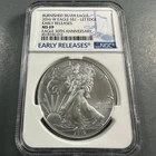 2016-W BURNISHED Silver Eagle NGC MS69, Early Rel. 30th Anniv. Let Edge (89269)