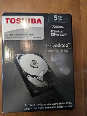 Toshiba 5TB 7200RPM Enterprise Hard Drive HDWE150 SATA - never been used