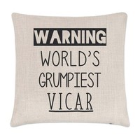 Warnung Worlds Grumpiest Vicar Kissenbezug Gott Worlds Best Geburtstag