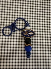 Ravens Football Navy Keychain Handmade With Quality Beads Collect Them