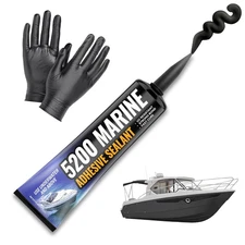 3M 5200 Marine Adhesive Sealant Black 3Oz � Fast Cure, UV Resistant, High Streng