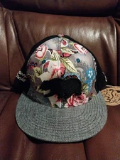 Grassroots California 420 Limited Edition Hat Removable Bear Floral 7 1/4