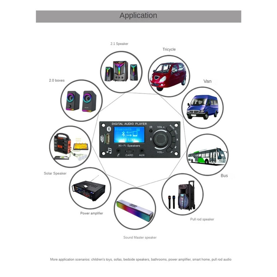 LCD Screen Display Mp3 Decoder Board Bluetooth Module DIY Products ...