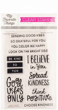 MY FAVORITE THINGS - CLEAR ACRYLIC STAMP - GOOD VIBES ONLY