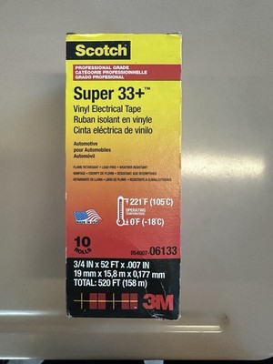 3M Scotch Super 33+ Electrical Tape, 10 Pack, Sale, Clearance, Viral, Tiktok  