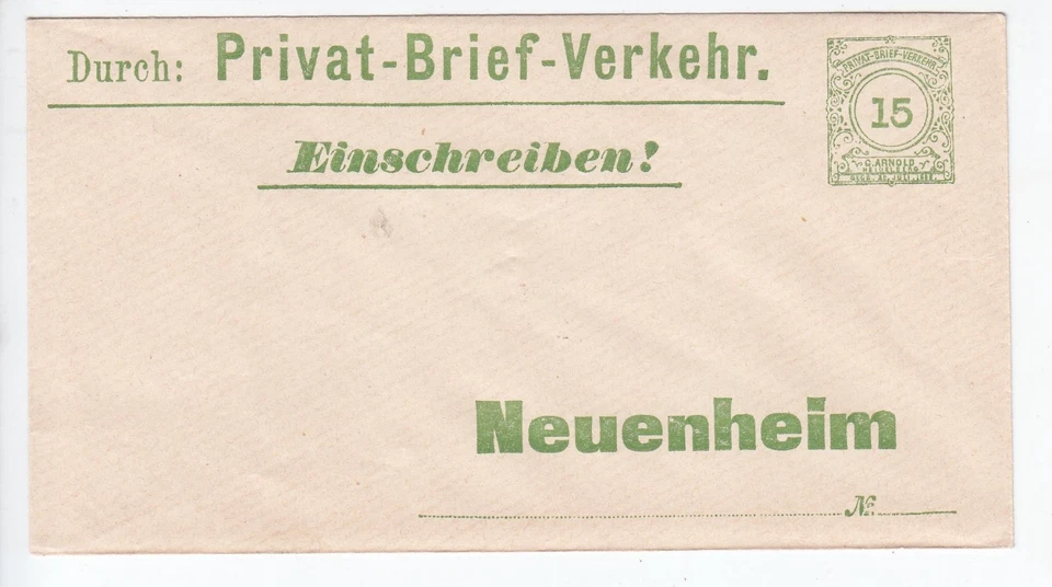 NEUENHEIM / HEIDELBERG  STADTPOST 1889  GSU - Bild 1 von 1