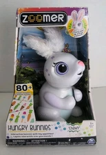 Spin Master Zoomer Hungry Bunnies Chewy White Interactive Bunny Toy Rabbit
