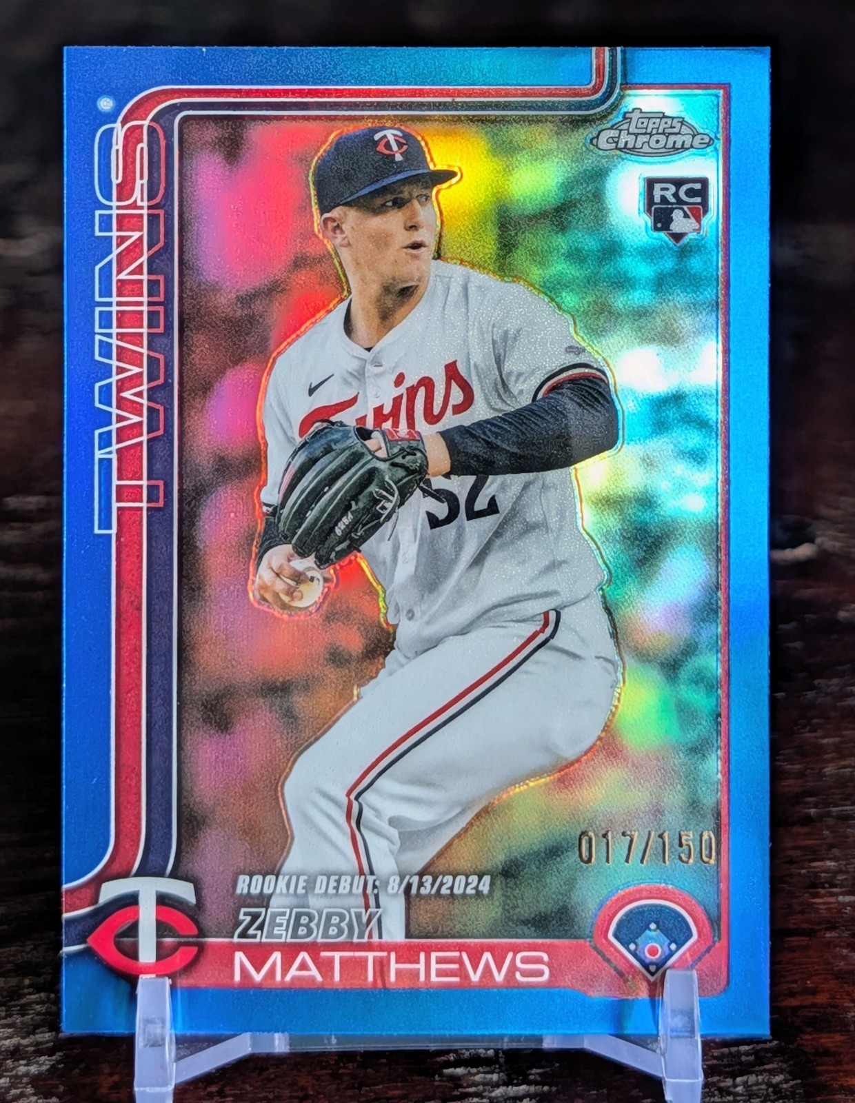 2025 Topps Chrome Update Series - Zebby Matthews #USC171 Blue Refractor/150