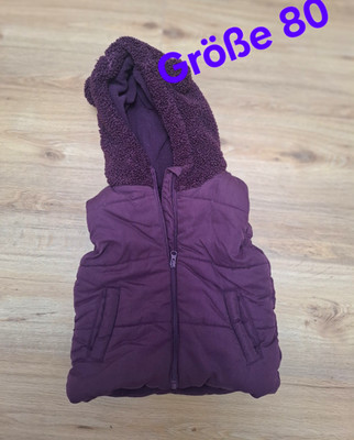 Ergee Unisex Baby Steppweste mit Kapuze Reißverschluss lila Gr. 80 Polyester