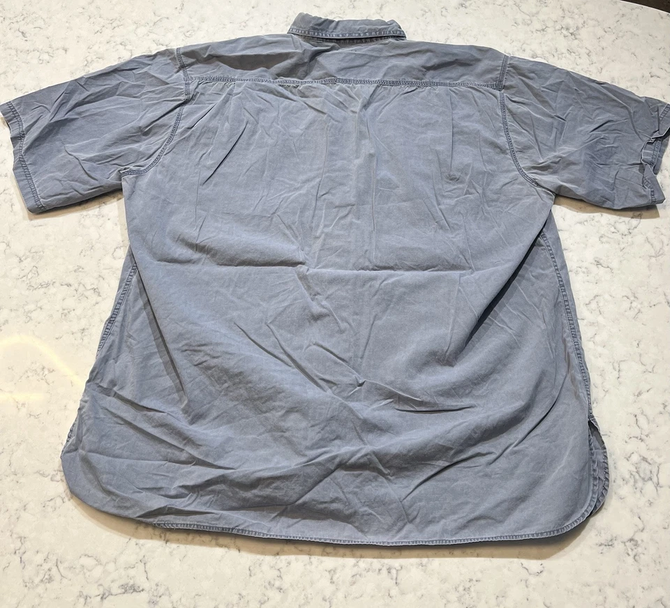 Vintage Men’s G.P.S. Blue Button Up Workwear Shirt Size 3XL - Image 2 of 4
