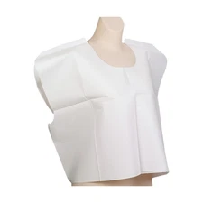 TIDI Choice Capes, White (Pack of 100) ― Tissue/Poly/Tissue ― Short-