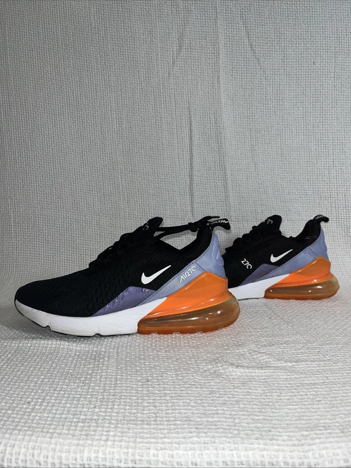 Nike Air Max 270 Juvenil Talla 7 Negro/Naranja/Púrpura/Lámina Metálica Foto 2 de 4