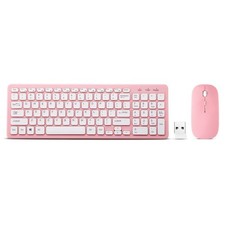 Wireless Keyboard and Mouse Combo, Compact Quiet Wireless Keyboard and Mouse ...