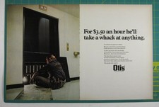 Print Ad Otis Elevator Co Maintenance Safety Professional 2 PG Vintage 1960s