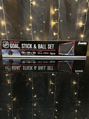 Franklin Sports NHL Mini Knee Hockey Goal Set 28x20 w/ 2 Sticks Ball New