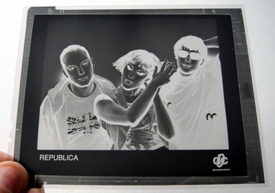 REPUBLICA 100mm x 125mm LARGE FORMAT B&W NEGATIVE SLIDE PROMO PHOTO #6528