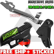AGGRESSIVE ARMS RAZZOR STEALTH BLACK EDITION TRIGGER GLOCK 20 21 GEN 3 + OEM BAR