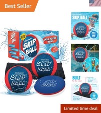 Ultimate Water Skip Ball - Thrilling Red/Blue Pool Beach Toy for All Ages