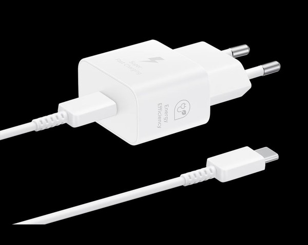 Samsung EP-T2510 Schnellladegeraet 25W USB-C Netzteil Mit 1M Datenkabel In Weiss-image