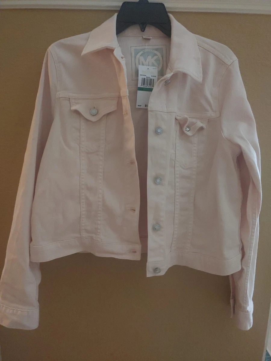 Michael kors pink denim jacket sale