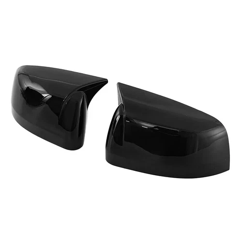Gloss Black OX Horn Rearview Mirror Cover Caps For Jeep Grand Cherokee 2011-2022 - Picture 2 of 7