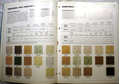 Armstrong VINYL ASBESTOS Excelon Tile Corlon Hydrocord Backing Tile Catalog 1966 - Picture 4 of 6