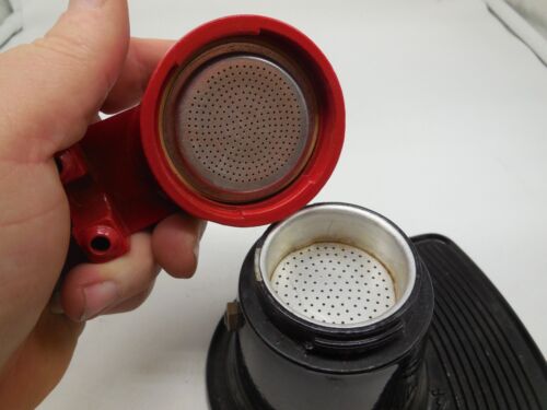 B5 Vtg Italian MiniBar Espresso Lolita 2-cup red & black two tone coffee maker - Picture 3 of 5