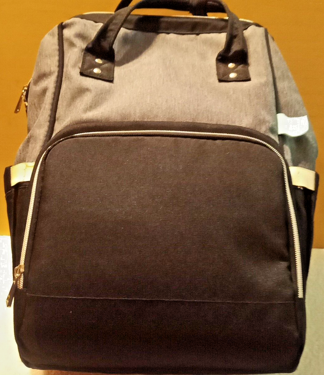 AFBP Breast Pump Backpack Diaper Bag in Black & Gray Like New Condition-image
