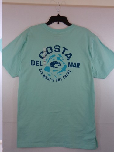 Costa Men's S/S Graphic T-SHIRT MEN'S XLARGE Blue New With Tags - Picture 5 of 9