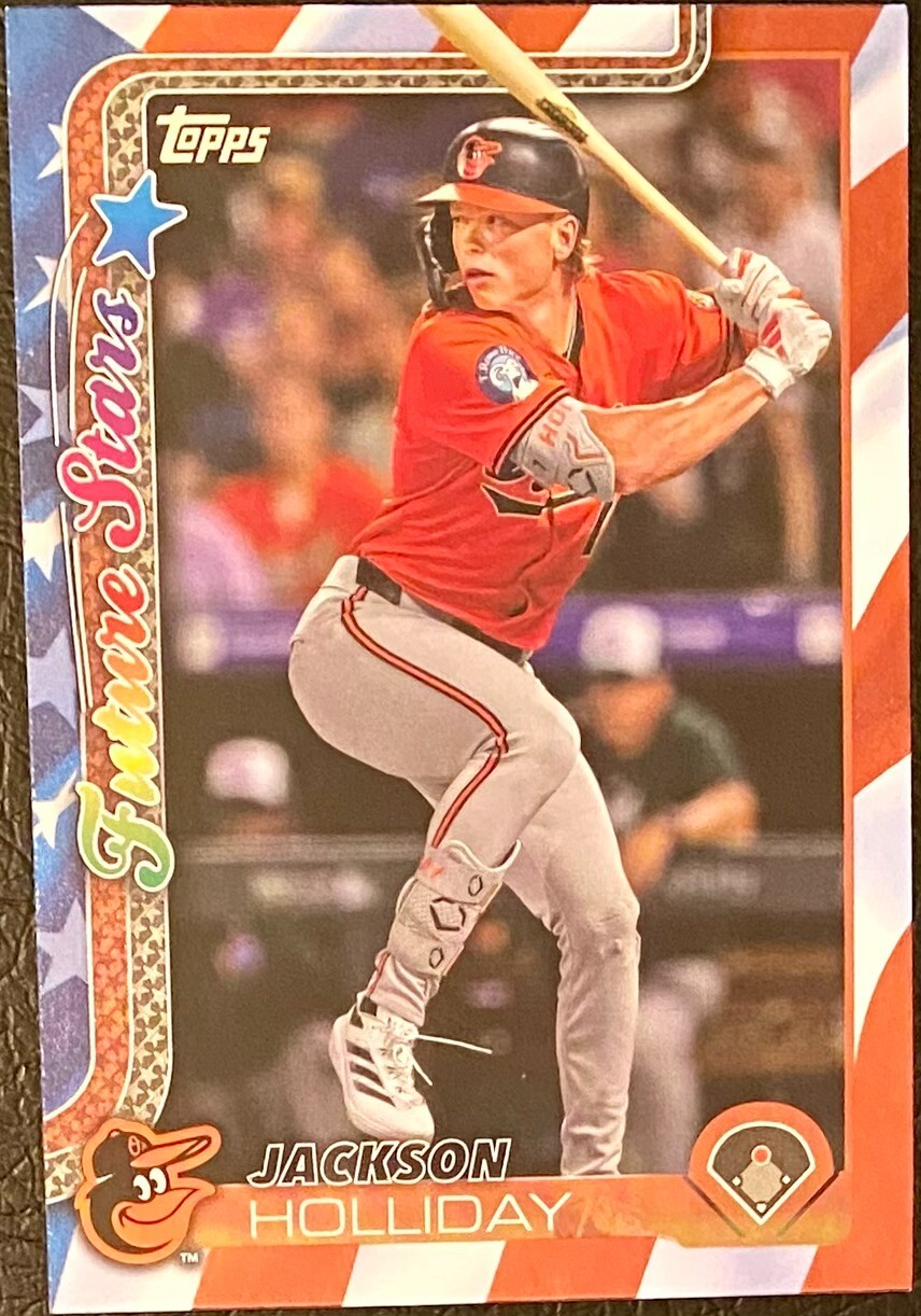 2025 Topps Series 1 #220 Jackson Holliday Independence Day Orioles #'d 55/76