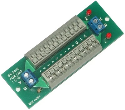 Stromverteiler SV 24+2 FDK LED, Schnellanschlußklemmen, Verteiler Federklemmen
