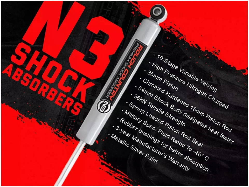 Rough Country 2.5" Lift Kit with N3 Shocks for 07-18 Jeep Wrangler JK 2 Door 4WD Foto 4 de 4