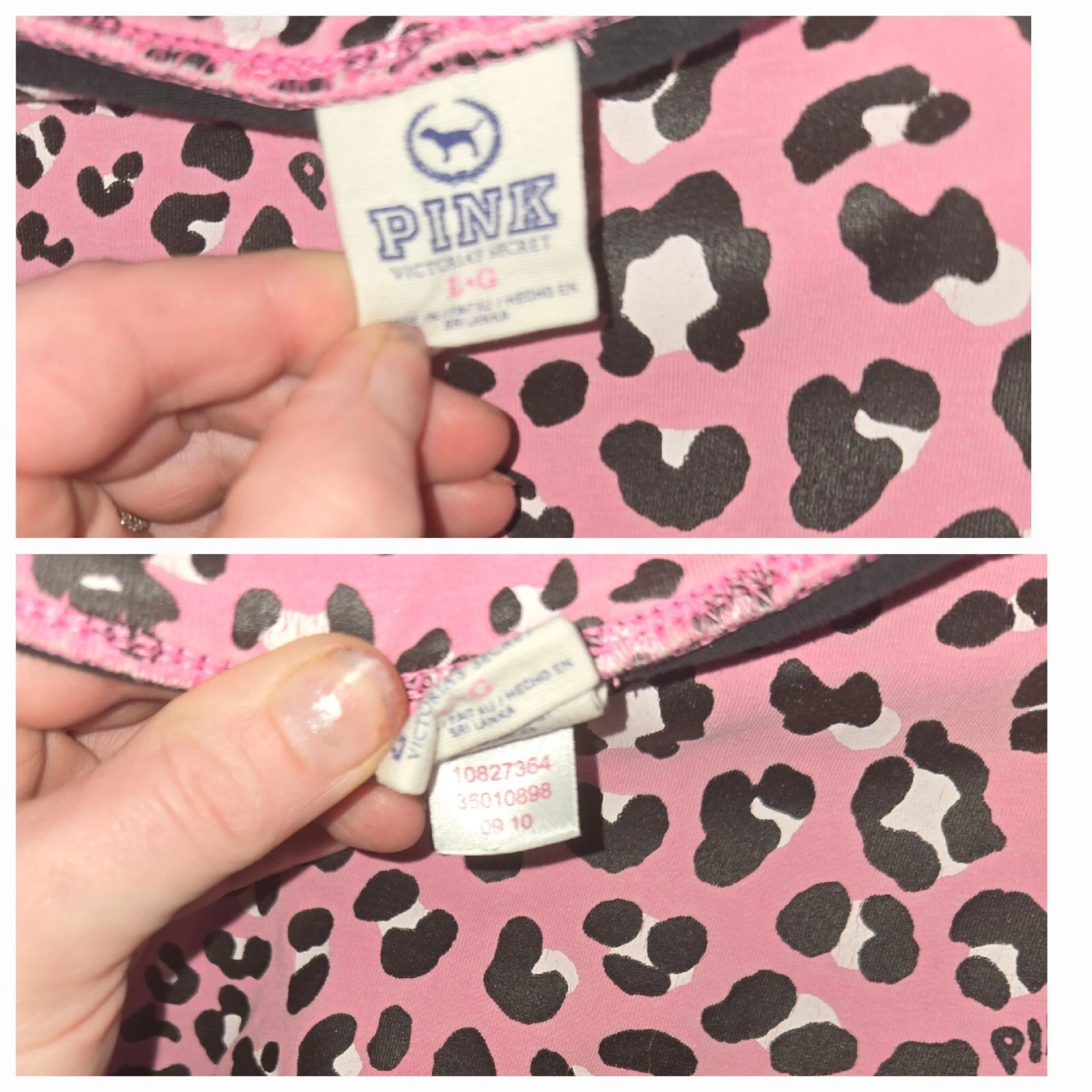 victoria-secret-vs vintage foldover yoga straight leopard pants