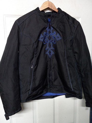 Pre-owned Revolution Gear Black Motorcycle Jacket Size XLarge - Picture 3 of 5