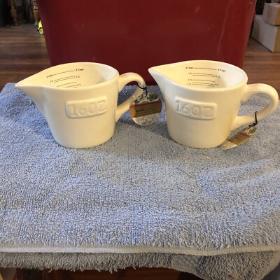 2 Home Essentials 1 Cup Measuring Bowl Kitchen Stoneware