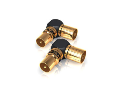 2 Stück Viablue XS Antennen-Winkeladapter 90° 40815 angled Antenna adapter
