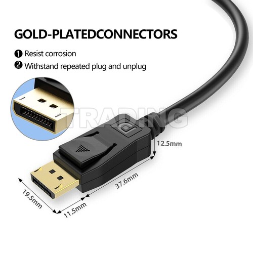 Displayport DP to HDMI Cable Male to Male HD 4K 1080P High Speed Display Port - Picture 8 of 9
