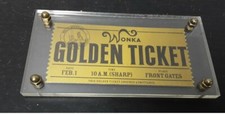 Neca willy wonka golden ticket prop replica rare authentic RARE   