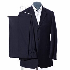 41L Long Brooks Brothers 1818 Madison Navy Pinstriped Wool Two-Piece Suit 36x31