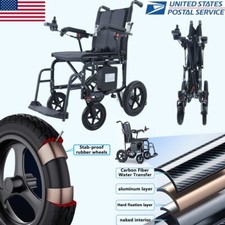 Electric Foldable Portable Lightweight Travel Wheelchair Powerchair All Terrain