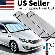 2x Foldable Car Windshield Front Window Sun Shade Cover Visor UV Block Protector