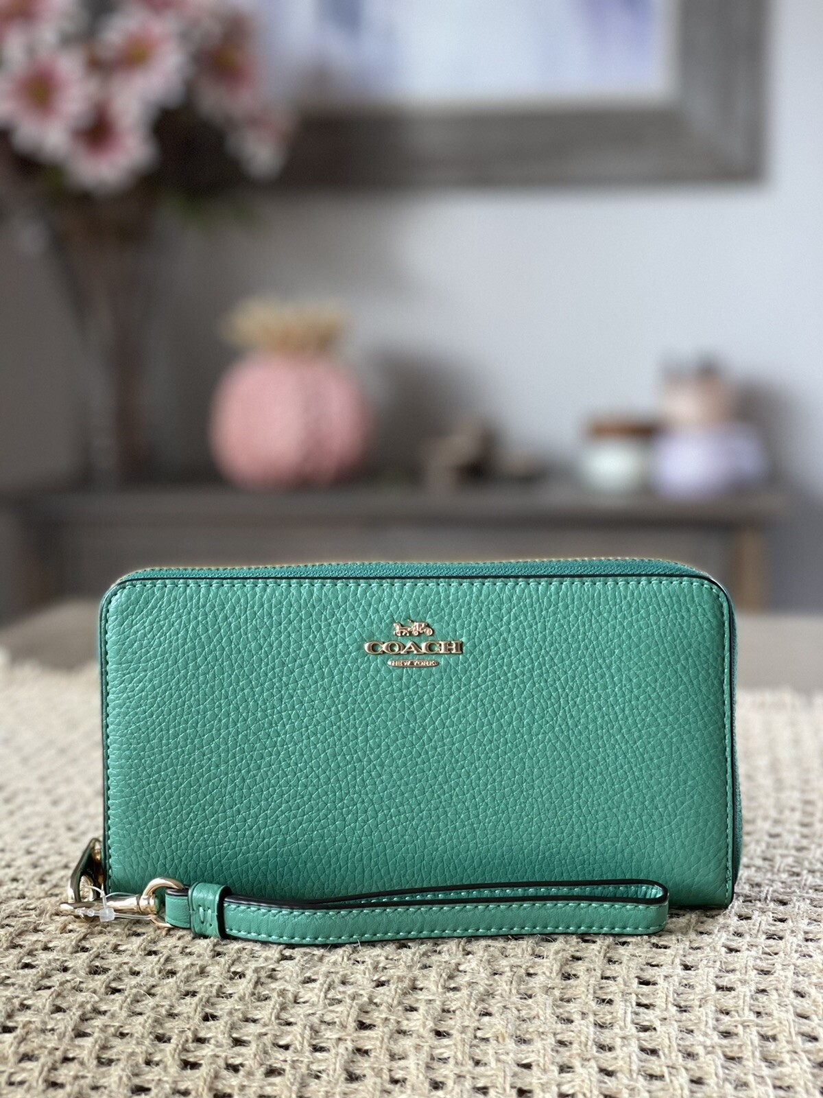 coach zip around wallet wristlet